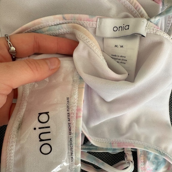 NWT ONIA Tie Dye Triangle Bikini Set - Picture 6 of 7